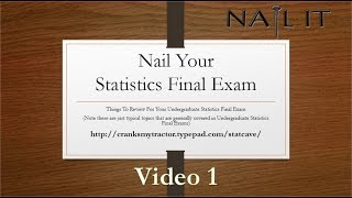 Nailing Your Undergraduate Statistics Final Video 1 [upl. by Drisko7]