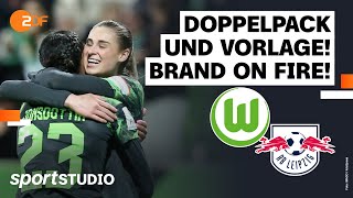 VfL Wolfsburg – RB Leipzig  FrauenBundesliga 15 Spieltag Saison 202324  sportstudio [upl. by Parsifal233]