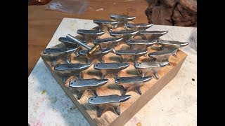 How to Cast Seventeen Pewter Minianvils Using Mold Max 60 Silicone [upl. by Zina]