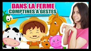 Dans la ferme de Mathurin  Comptines à gestes pour bébés avec les animaux  Titounis [upl. by Gnoz]