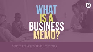 What is a Business Memo [upl. by Werna]