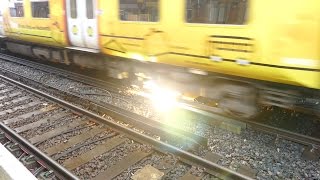 Merseyrail 507 009 making arcs at Birkdale station [upl. by Esalb849]