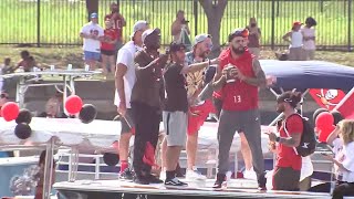 The Buccaneers Super Bowl boat parade in 3 minutes [upl. by Ordnagela987]