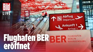 🔴BER Flughafen Die ersten Flugzeuge landen  BILD Live [upl. by Naujak]