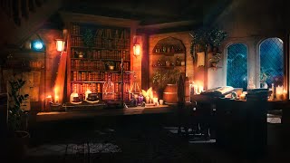 Apothecary Ambience  Potion Sounds and Soothing Rain Indoors [upl. by Ellene295]