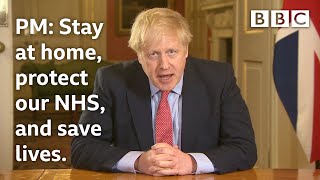 Coronavirus PM Boris Johnsons lockdown statement BBCNews  BBC [upl. by Ailehc]