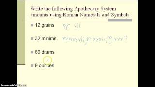 Apothecary measurements [upl. by Eemia]