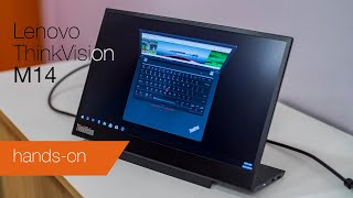 Lenovo ThinkVision M14 Handson with a portable USBC monitor [upl. by Draneb371]