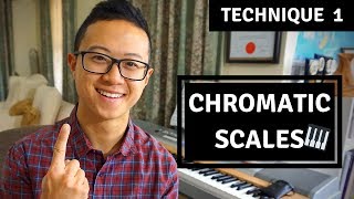 How to Play Chromatic Scales  Easy Piano Technique 1 [upl. by Akehsar]