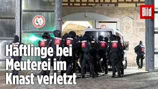 Gefängnismeuterei Polizei stürmt Knast in Thüringen  JVA Untermaßfeld [upl. by Lipinski]