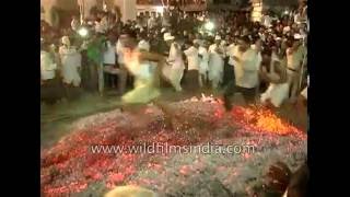 Only in India  Walking barefoot on fire [upl. by Isiahi]