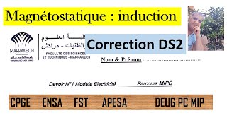 Corrigé DS2 2020  magnétostatique et induction [upl. by Constantina]