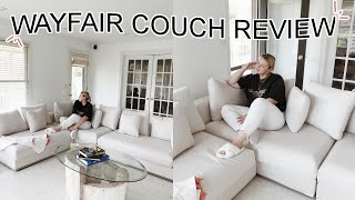 i bought a couch from wayfair  MOORE LIVING MODULAR SECTIONAL REVIEW [upl. by Erida]