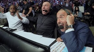 UFC 261 Commentator Booth Reactions [upl. by Aihtiekal]